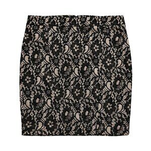 NWT EXPRESS Black Bonded Lace Mini Skirt Size 6 Womens Small New